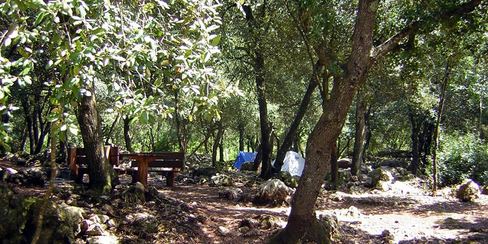 Nahe dem Kloster Llluc im Norden Mallorcas gibt es zwei Rast- und Campingplätze